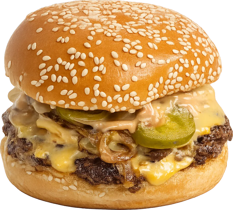 Smashed cheeseburger